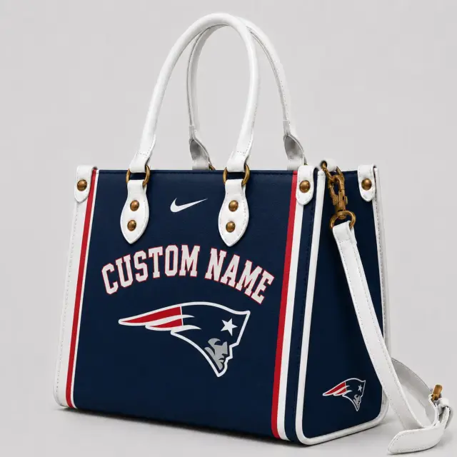 New England Patriots Custom Leather Bag