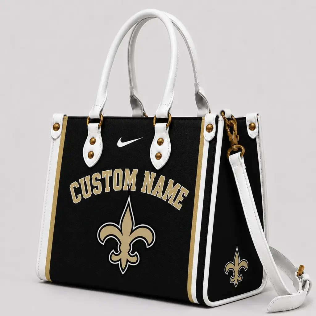 New Orleans Saints Custom Leather Bag