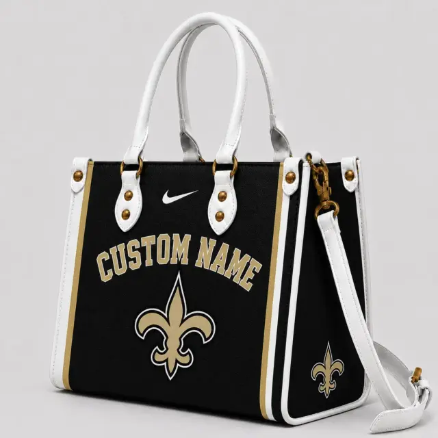 New Orleans Saints Custom Leather Bag