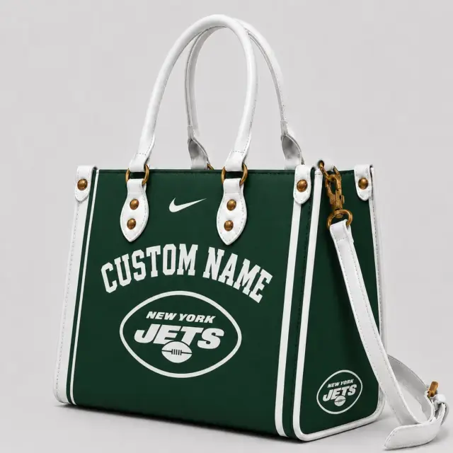 New York Jets Custom Leather Bag