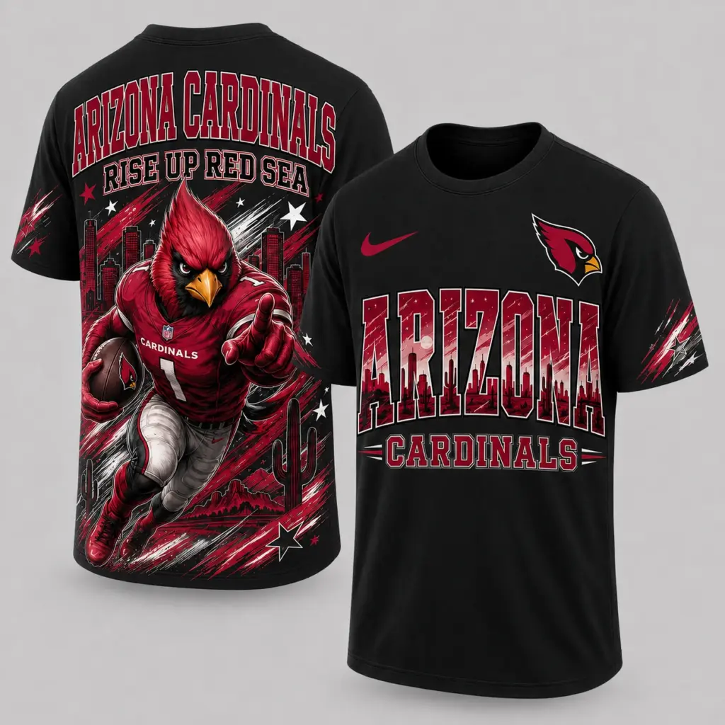 Arizona Cardinals Mascot 3D Graphic T-shirt