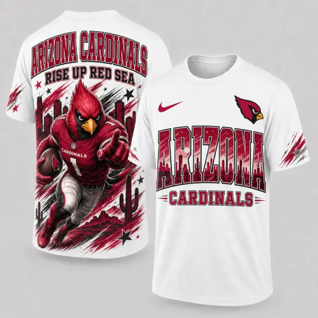 Arizona Cardinals Mascot 3D Graphic T-shirt