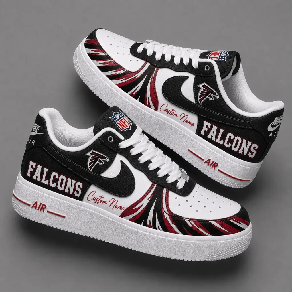 Atlanta Falcons Premium Custom AF1 Low Top Leather Shoes V2