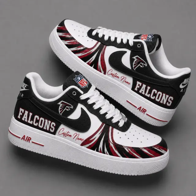 Atlanta Falcons Premium Custom AF1 Low Top Leather Shoes V2