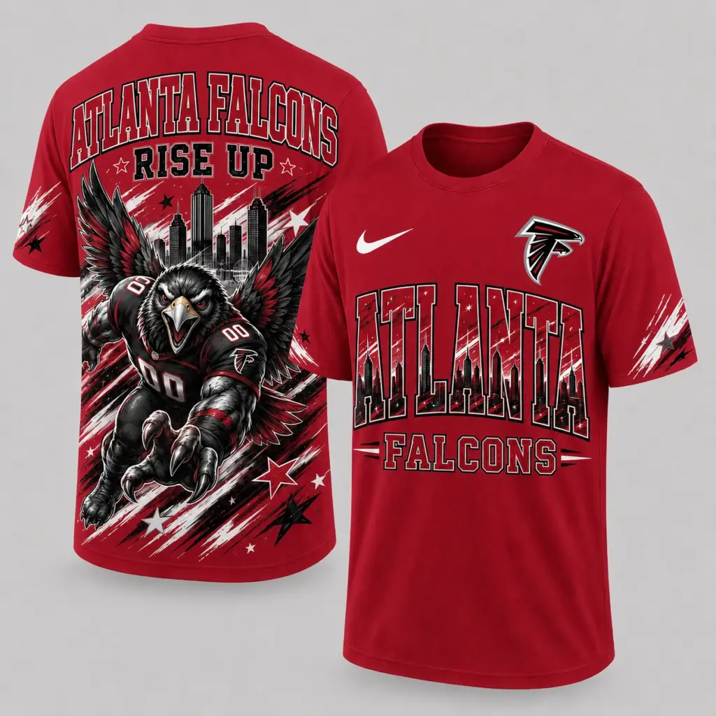 Atlanta Falcons Mascot 3D Graphic T-shirt