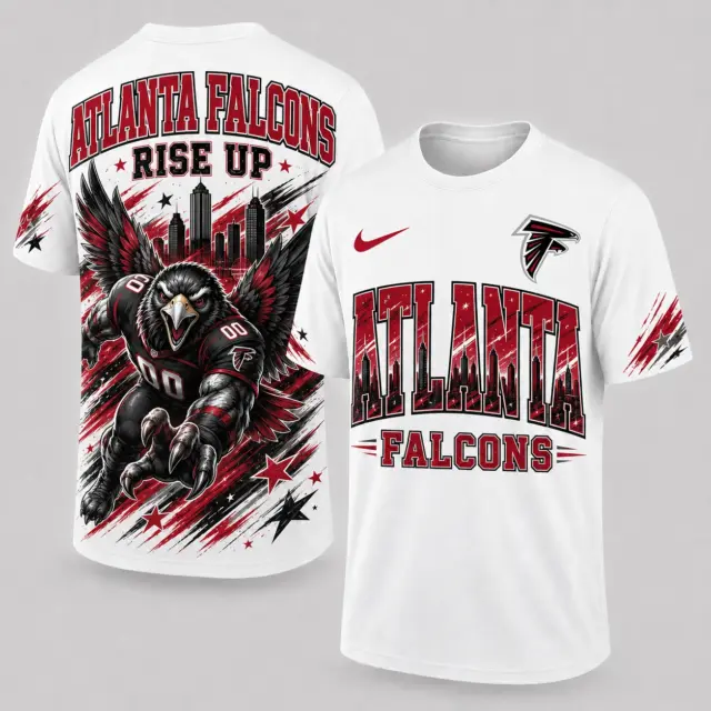 Atlanta Falcons Mascot 3D Graphic T-shirt