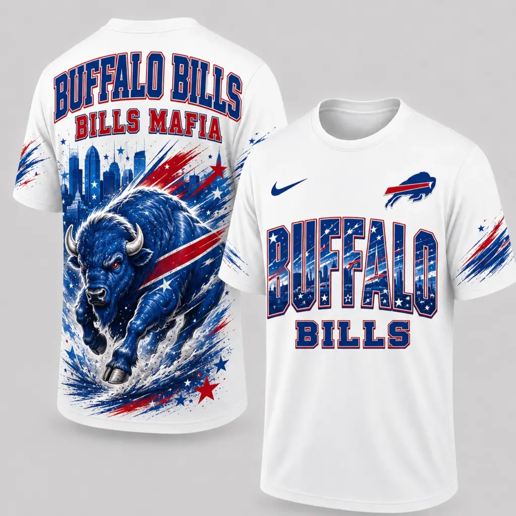 Buffalo Bills Mascot 3D Graphic T-shirt