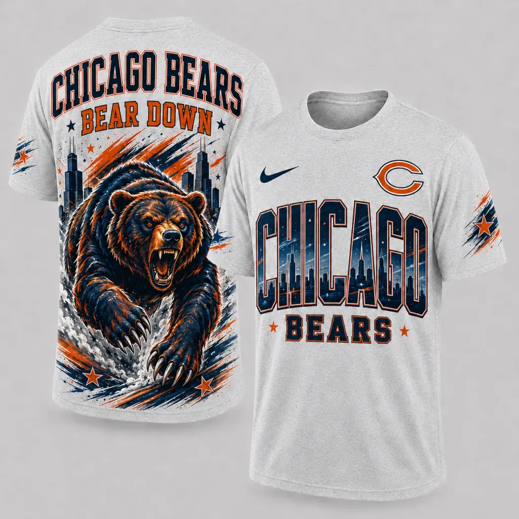 Chicago Bears Mascot 3D Graphic T-shirt