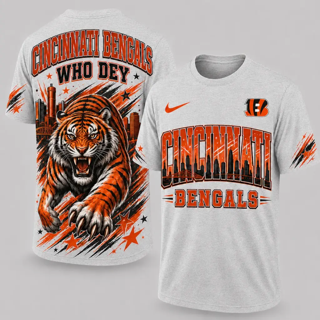 Cincinnati Bengals Mascot 3D Graphic T-shirt