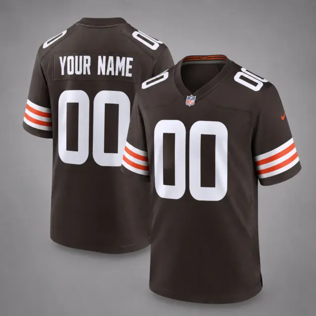 Cleveland Browns Custom Game Football Jersey