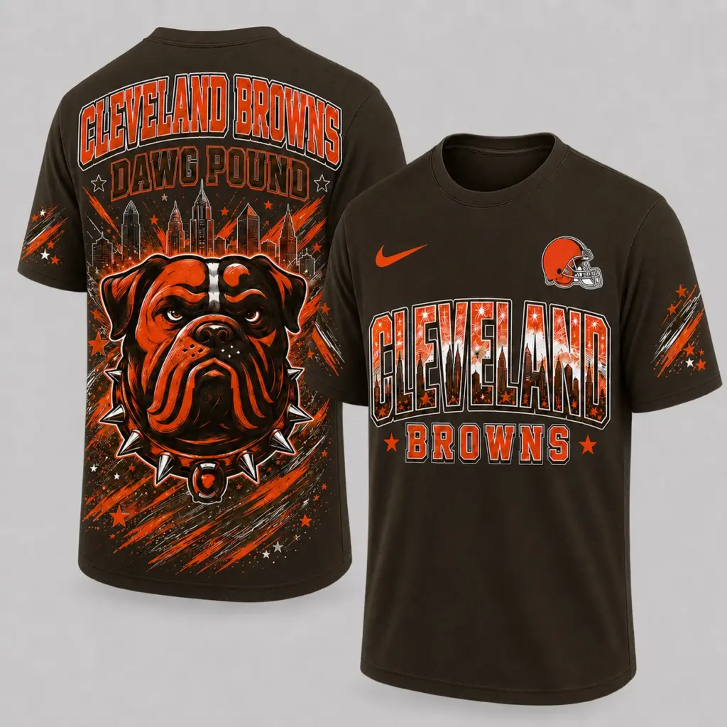 Cleveland Browns Mascot 3D Graphic T-shirt