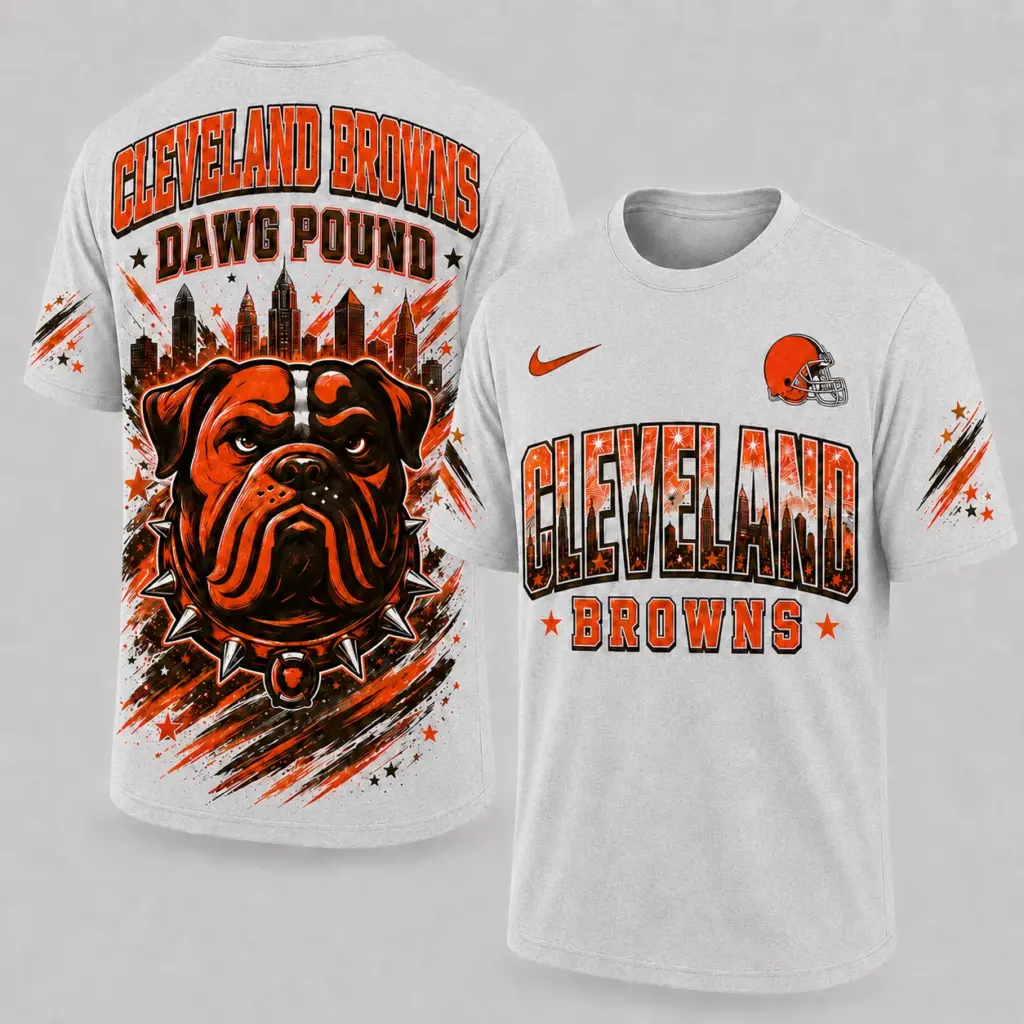 Cleveland Browns Mascot 3D Graphic T-shirt