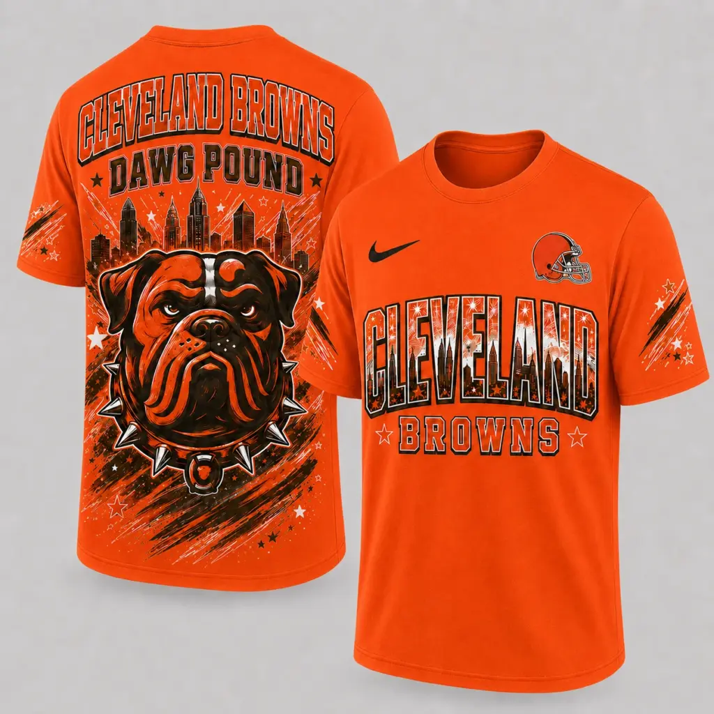 Cleveland Browns Mascot 3D Graphic T-shirt