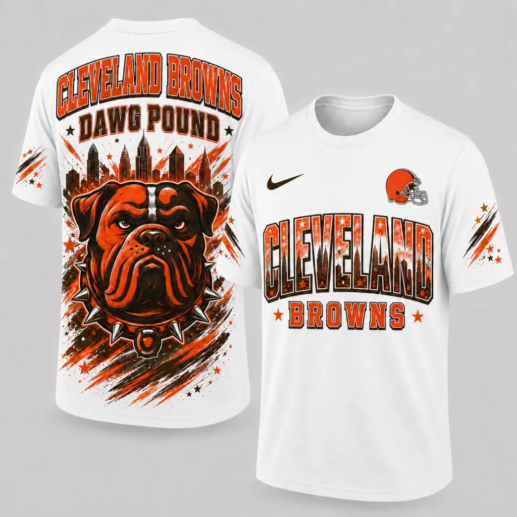 Cleveland Browns Mascot 3D Graphic T-shirt