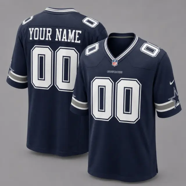 Dallas Cowboys Custom Game Football Jersey