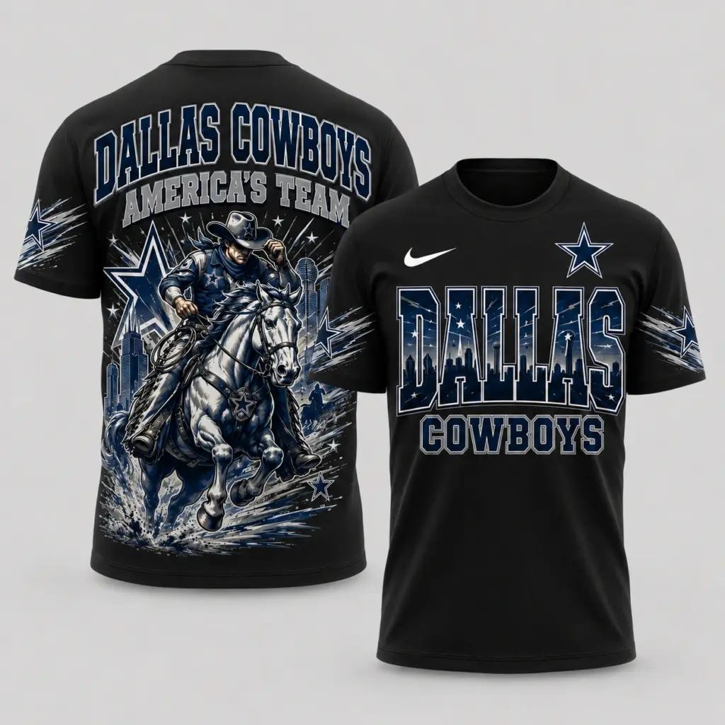 Dallas Cowboys Mascot 3D Graphic T-shirt