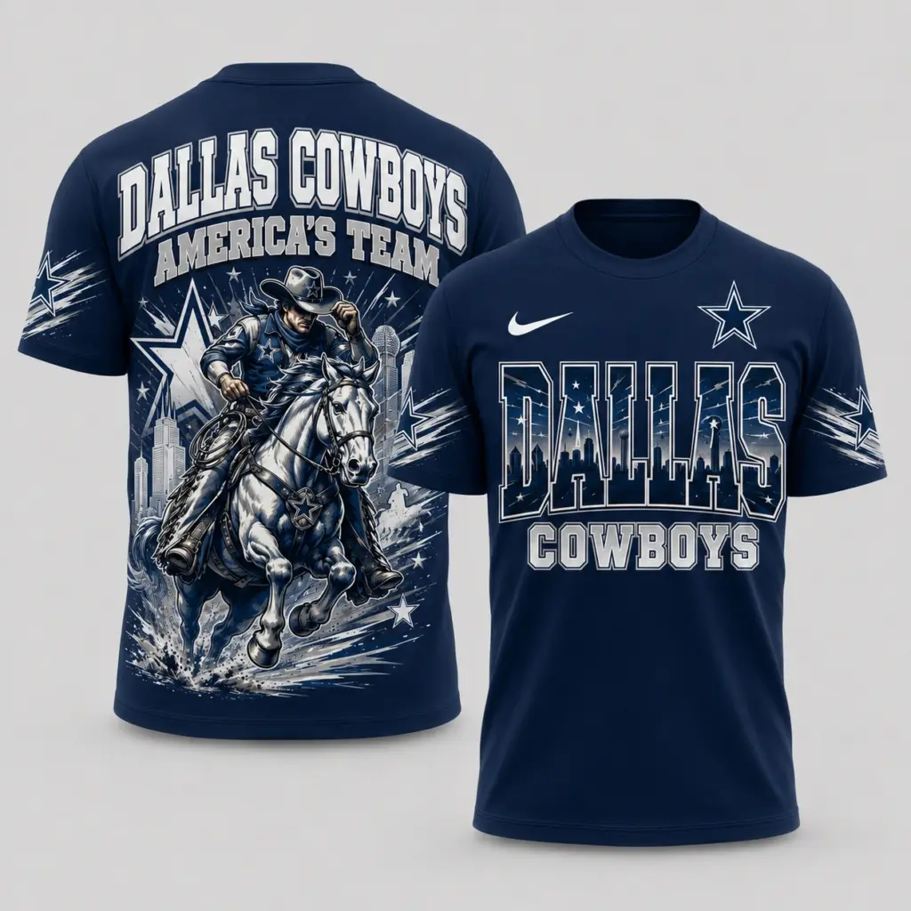Dallas Cowboys Mascot 3D Graphic T-shirt