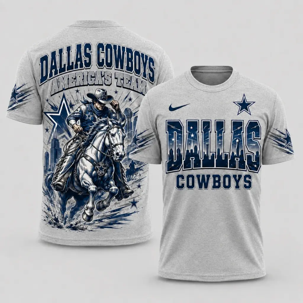 Dallas Cowboys Mascot 3D Graphic T-shirt