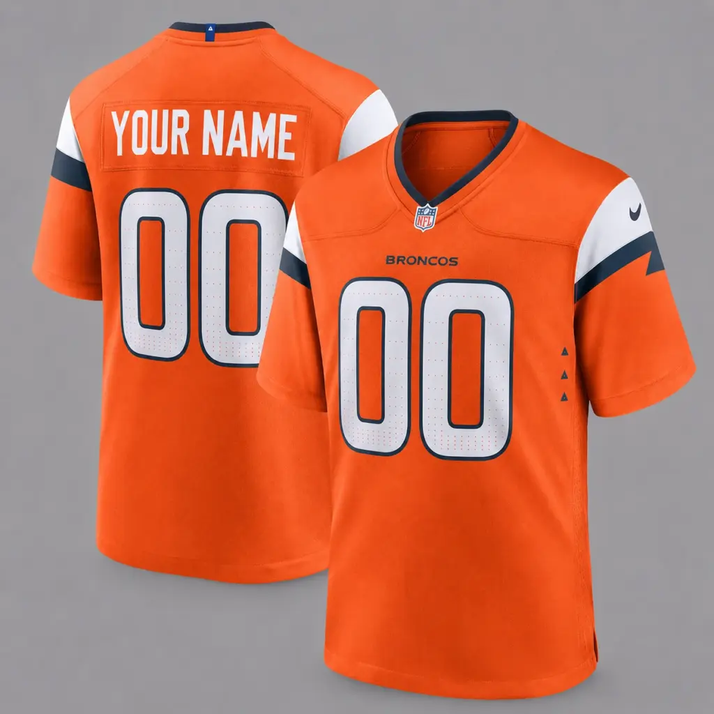 Denver Broncos Custom Game Football Jersey