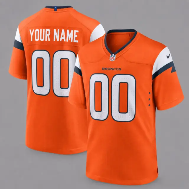 Denver Broncos Custom Game Football Jersey