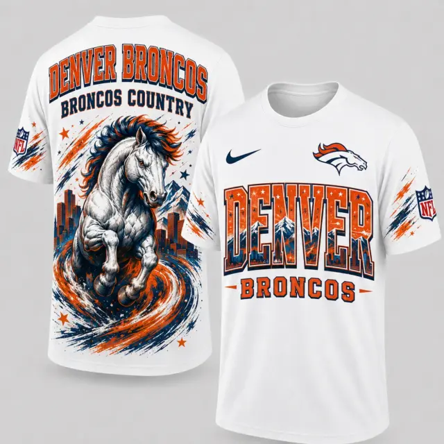 Denver Broncos Mascot 3D Graphic T-shirt