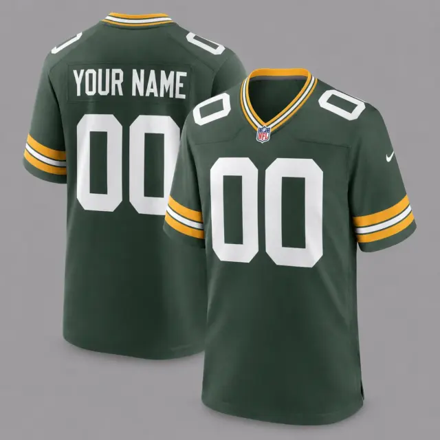 Green Bay Packers Custom Game Football Jersey