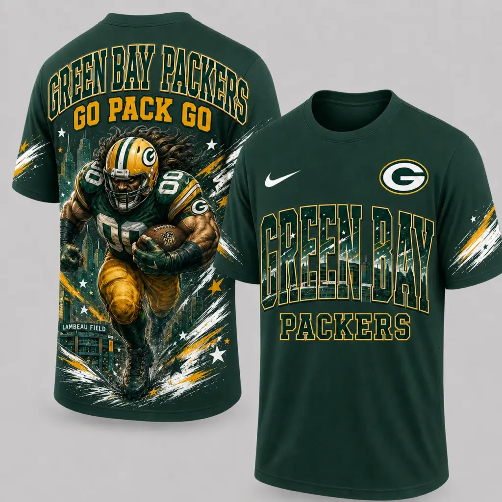 Green Bay Packers Mascot 3D Graphic T-shirt