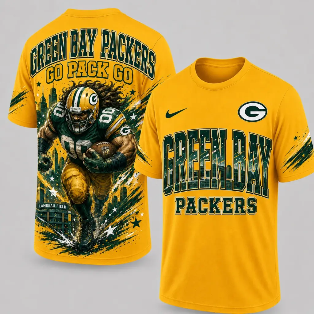 Green Bay Packers Mascot 3D Graphic T-shirt