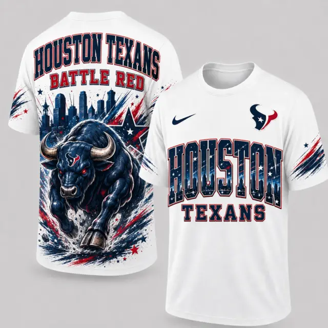 Houston Texans Mascot 3D Graphic T-shirt