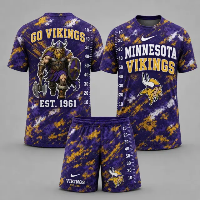 Minnesota Vikings T-shirt & Shorts Set