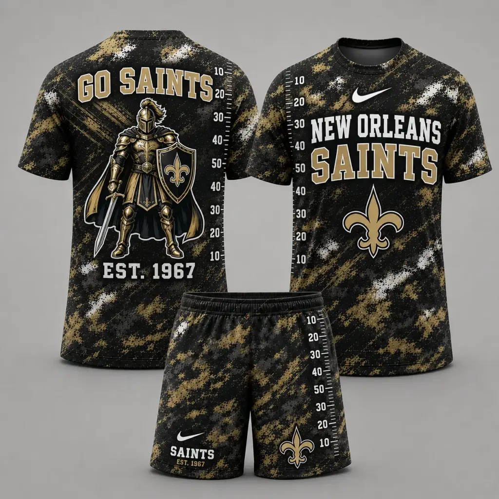 New Orleans Saints T-shirt & Shorts Set