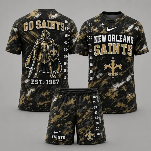 New Orleans Saints T-shirt & Shorts Set