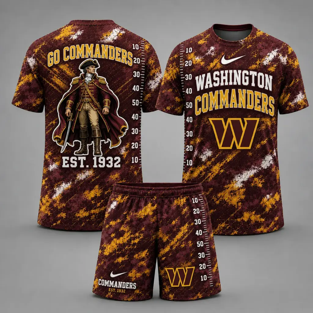 Washington Commanders T-shirt & Shorts Set