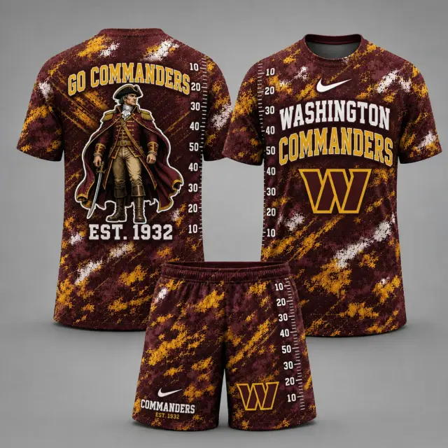 Washington Commanders T-shirt & Shorts Set