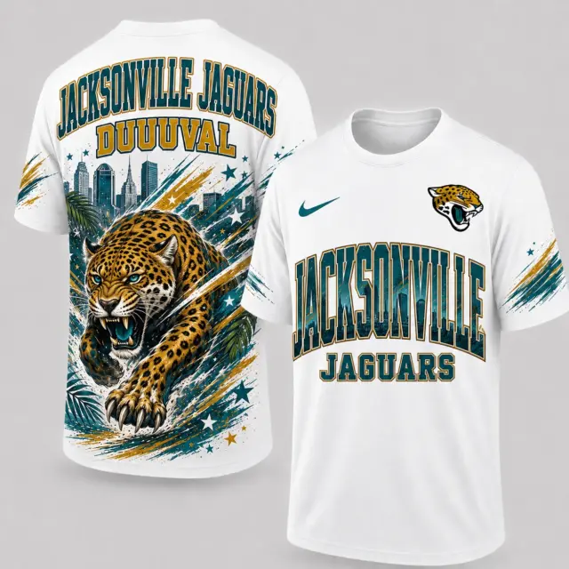 Jacksonville Jaguars Mascot 3D Graphic T-shirt