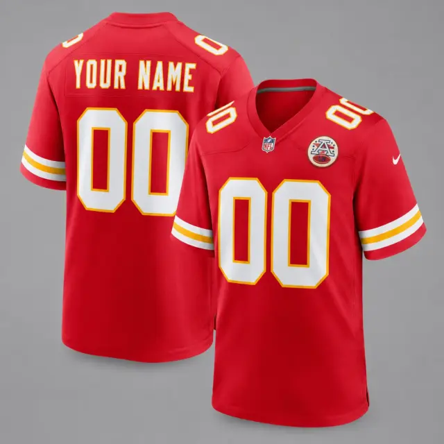 Kansas City Chiefs Custom Game Football Jersey
