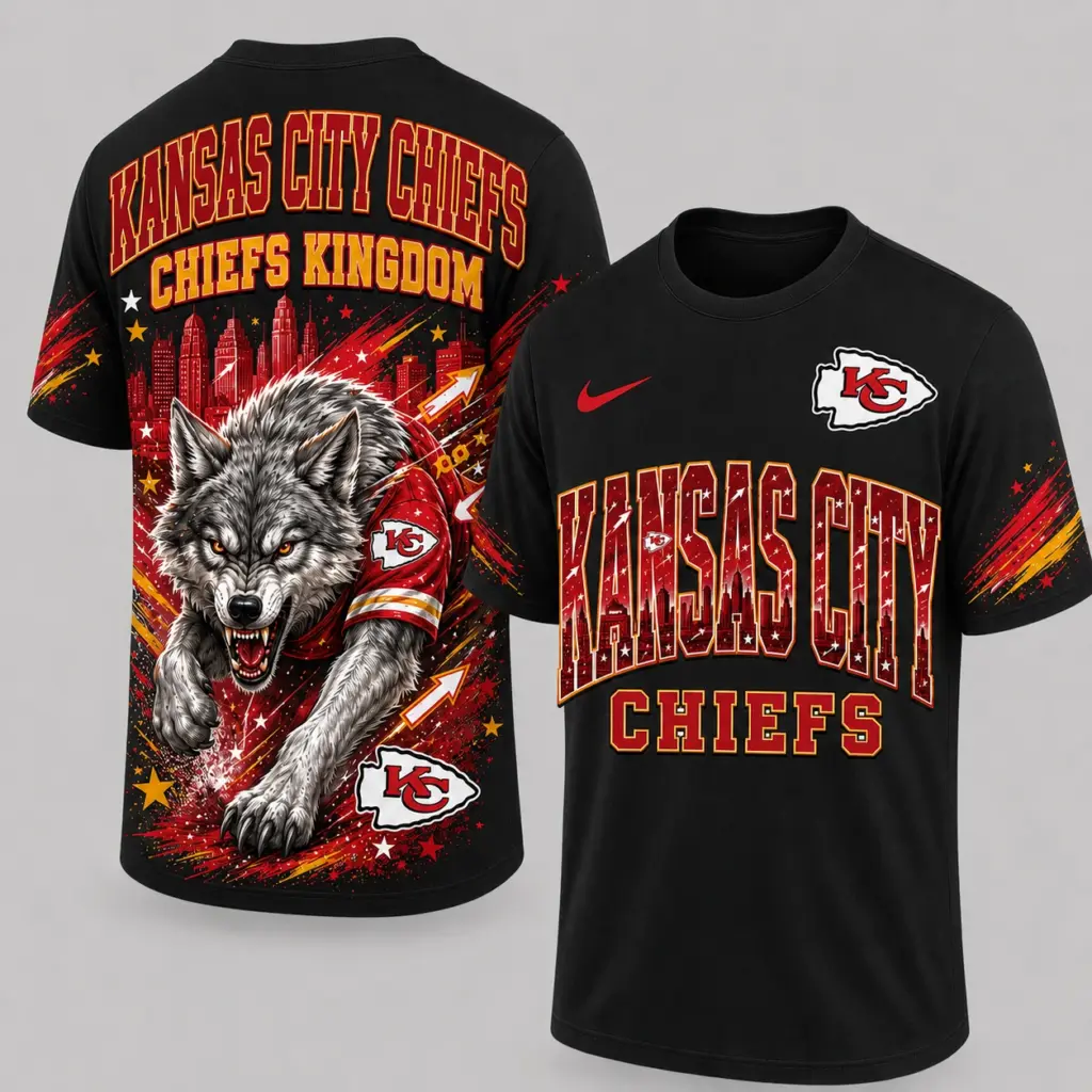 Kansas City Chiefs Mascot 3D Graphic T-shirt
