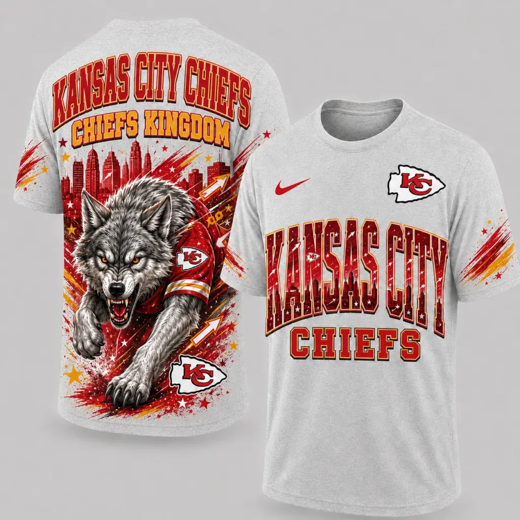 Kansas City Chiefs Mascot 3D Graphic T-shirt