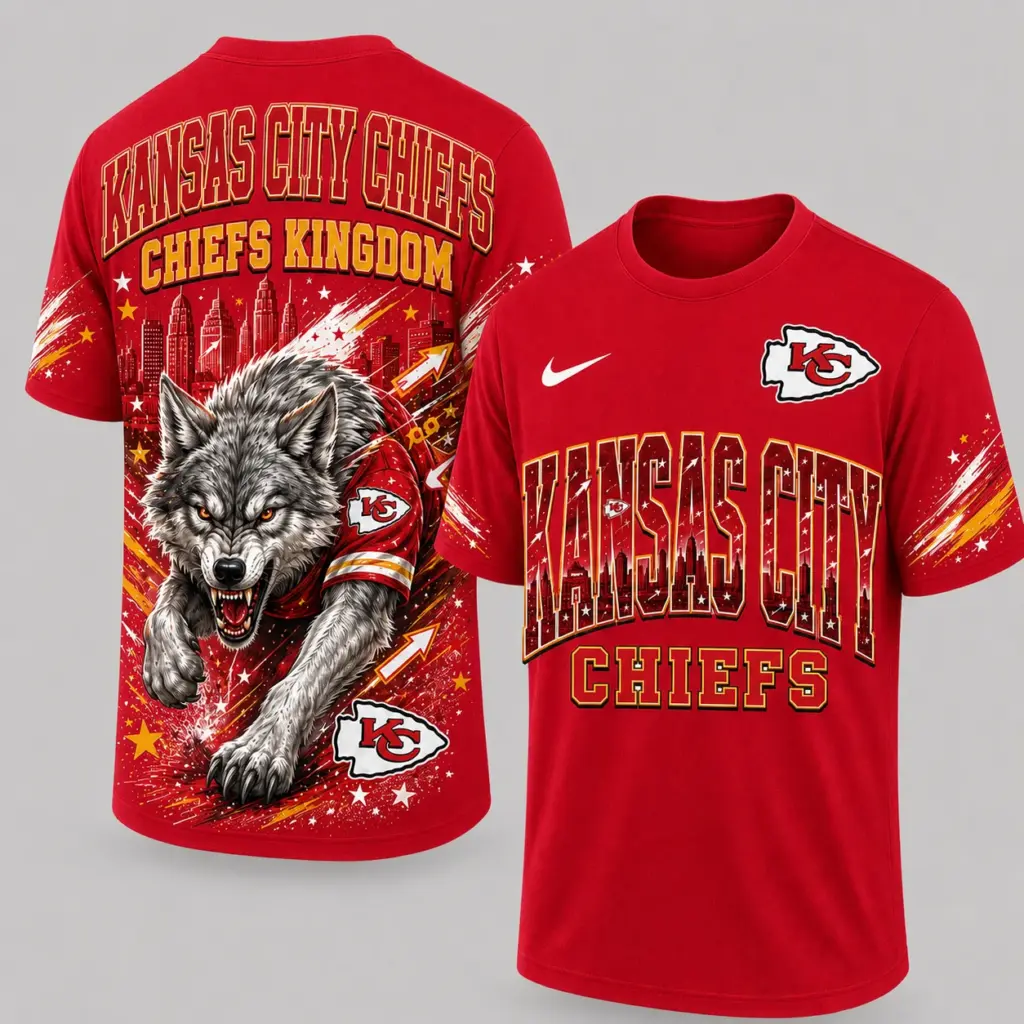 Kansas City Chiefs Mascot 3D Graphic T-shirt