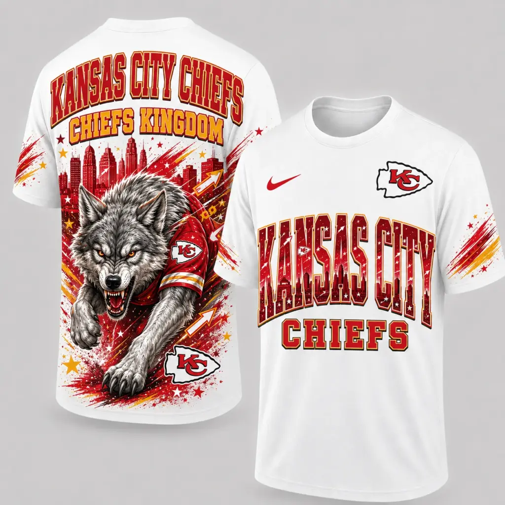 Kansas City Chiefs Mascot 3D Graphic T-shirt