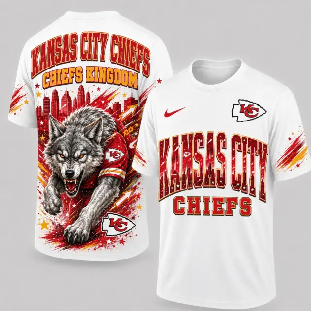 Kansas City Chiefs Mascot 3D Graphic T-shirt