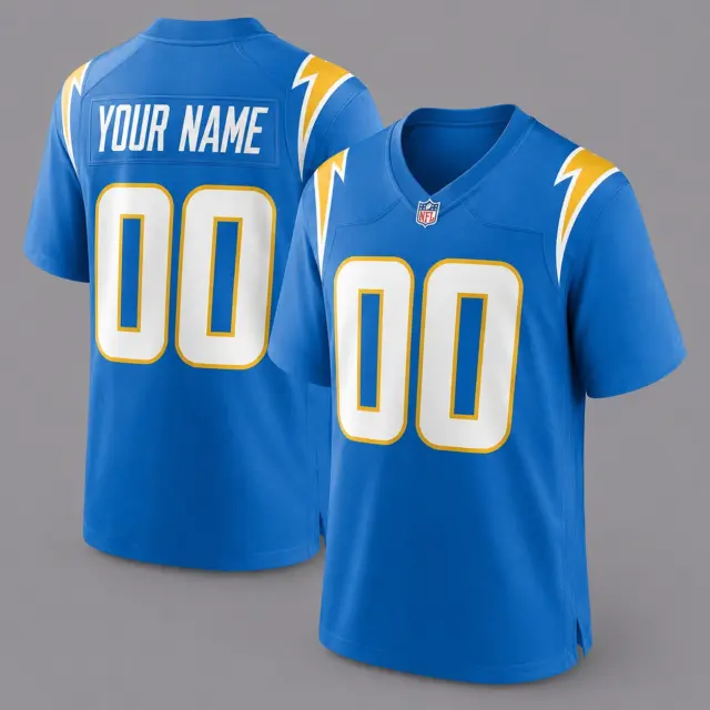 Los Angeles Chargers Custom Game Football Jersey