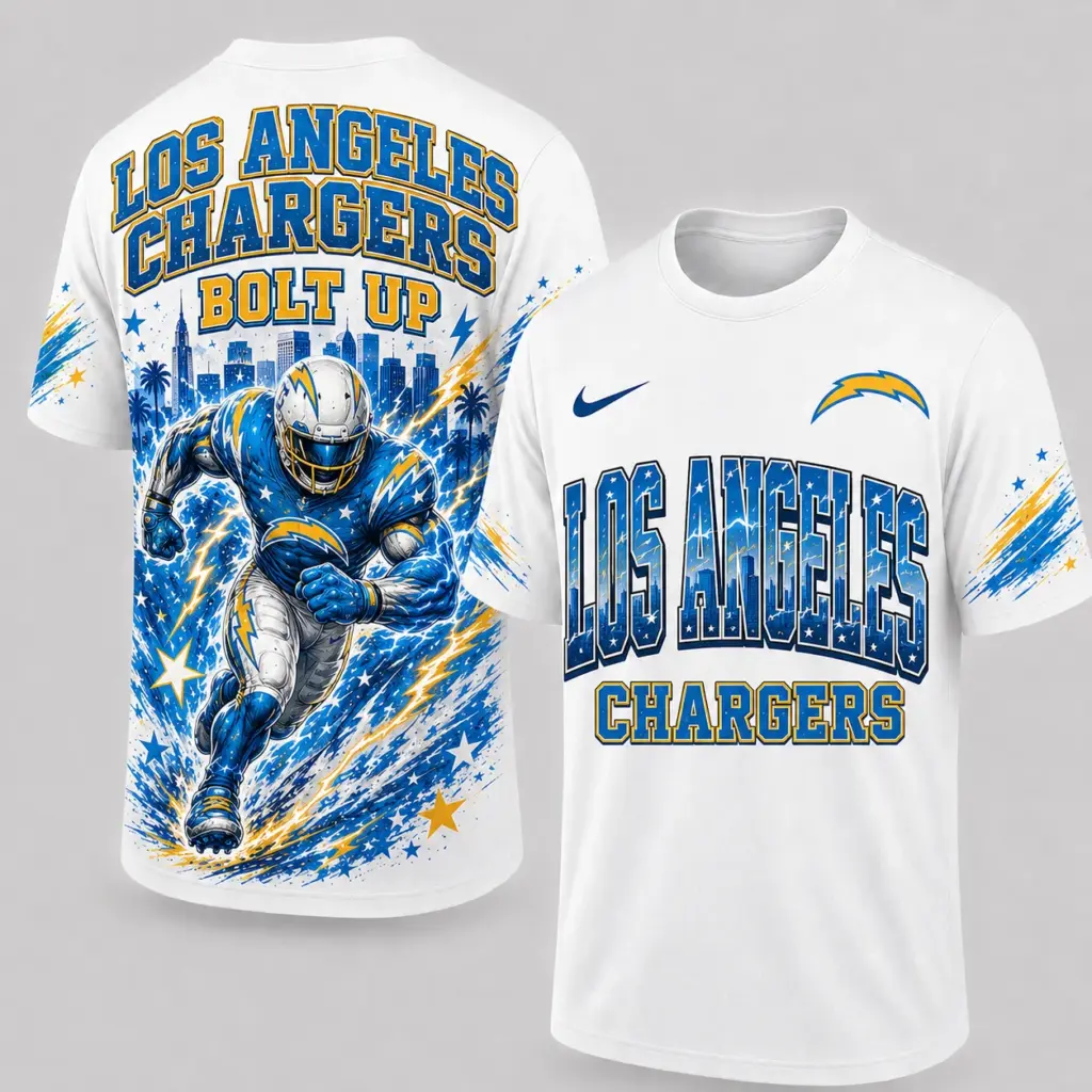 Los Angeles Chargers Mascot 3D Graphic T-shirt