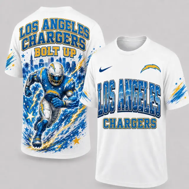 Los Angeles Chargers Mascot 3D Graphic T-shirt