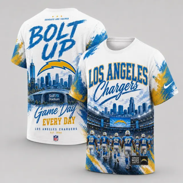 Los Angeles Chargers Game Day Every Day T-shirt