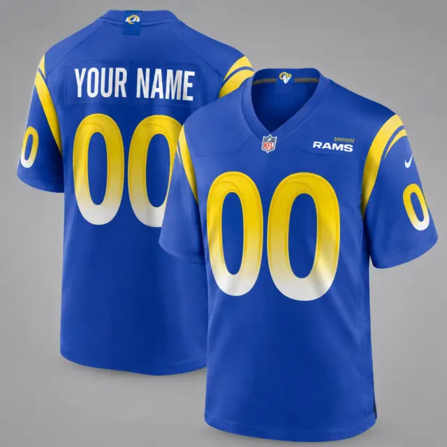 Los Angeles Rams Custom Game Football Jersey