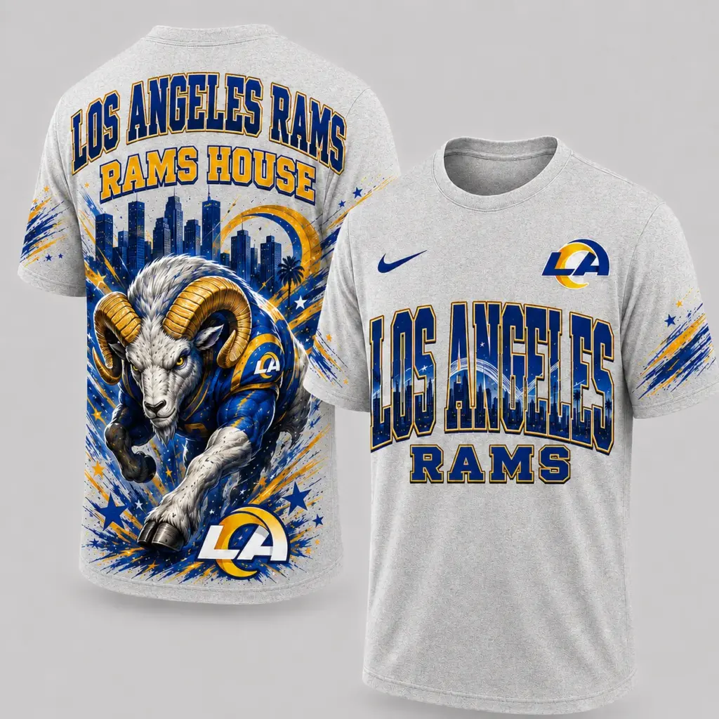 Los Angeles Rams Mascot 3D Graphic T-shirt