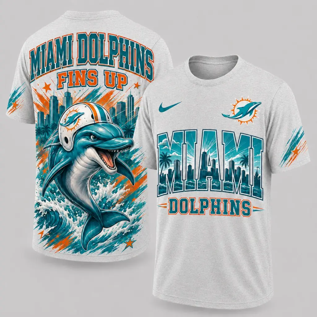 Miami Dolphins Mascot 3D Graphic T-shirt