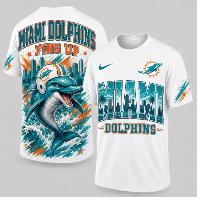 Miami Dolphins Mascot 3D Graphic T-shirt