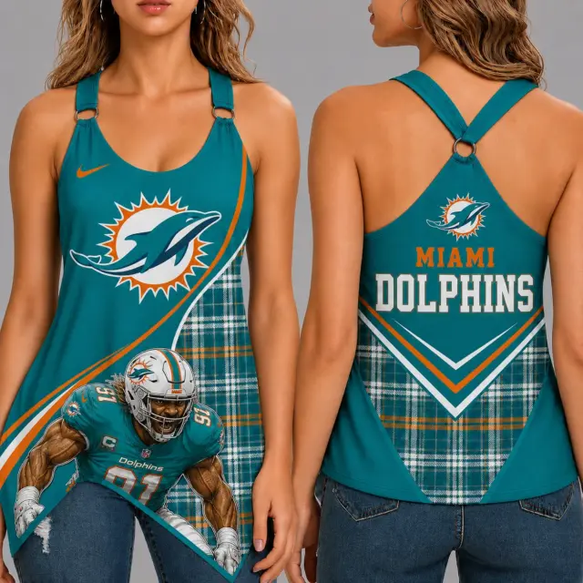 Miami Dolphins Women’s Ring Strap Tank Top
